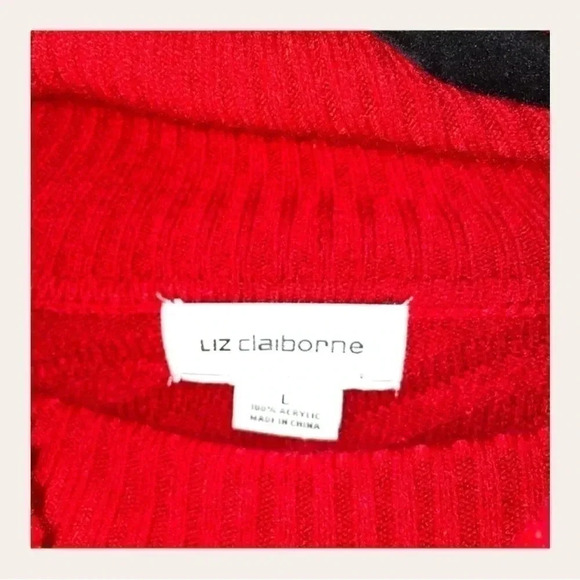 WOMEN’S LIZ CLAIBORNE SWEATER TURTLE NECK WITH FAUX BUTTONS SIZE‎ LARGE - Picture 5 of 6